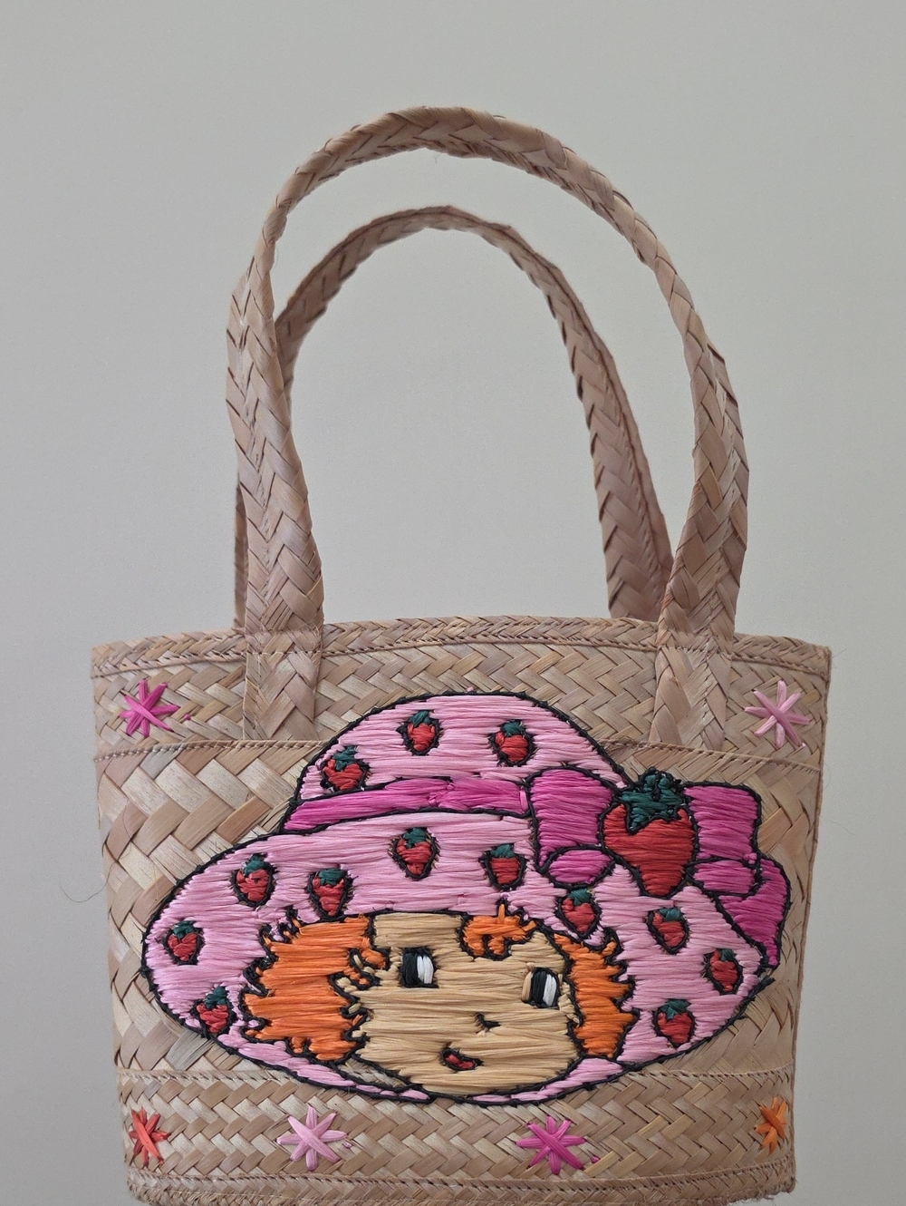 Strawberry Shortcake Straw Tote Bag